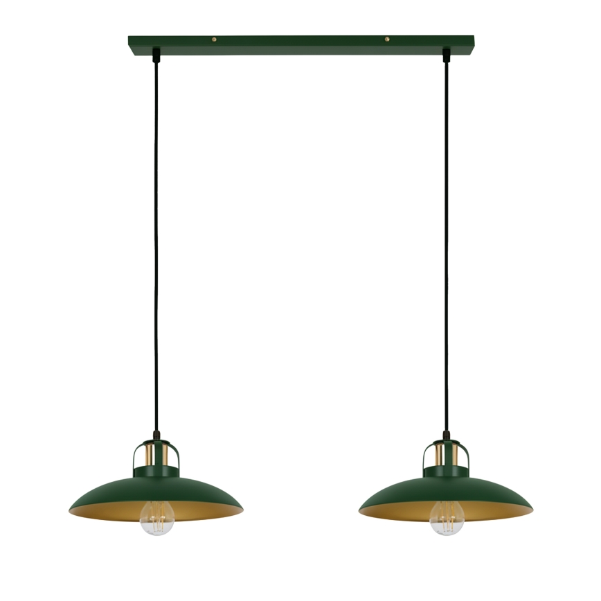 Brilagi - LED Hanglamp aan een koord FLAMENGO 2xE27/60W/230V groen