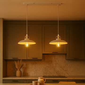 Brilagi - LED Hanglamp aan een koord FLAMENGO 2xE27/60W/230V wit