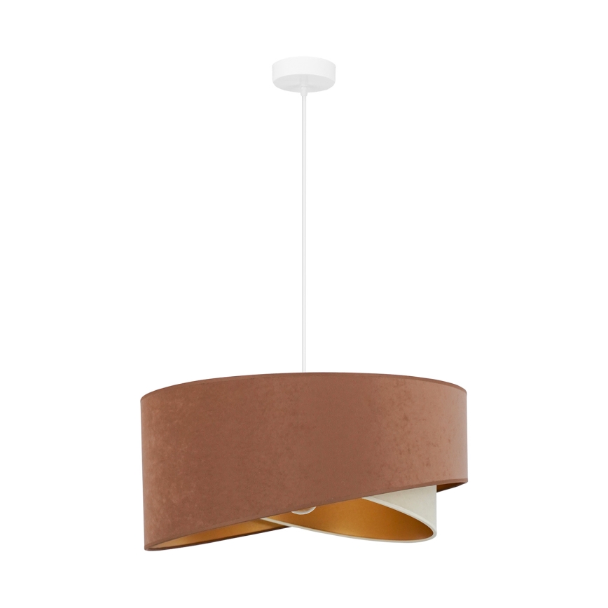 Brilagi - LED Hanglamp aan een koord LYRA 1xE27/15W/230V bruin/crème/goud