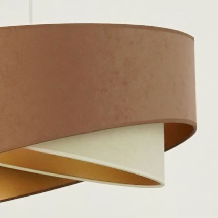 Brilagi - LED Hanglamp aan een koord LYRA 1xE27/15W/230V bruin/crème/goud