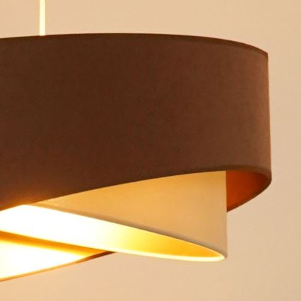 Brilagi - LED Hanglamp aan een koord LYRA 1xE27/15W/230V bruin/crème/goud