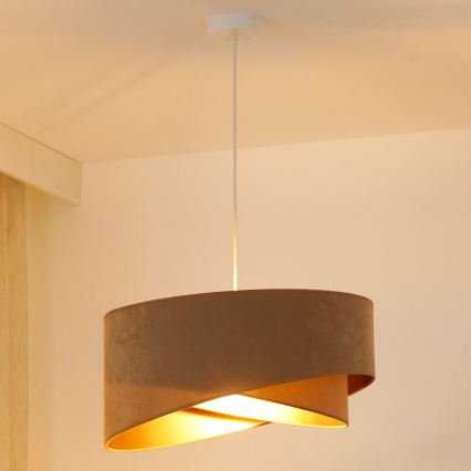 Brilagi - LED Hanglamp aan een koord LYRA 1xE27/15W/230V bruin/goud