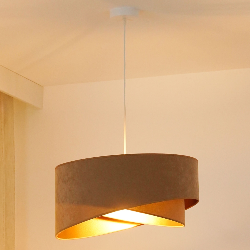 Brilagi - LED Hanglamp aan een koord LYRA 1xE27/15W/230V bruin/goud