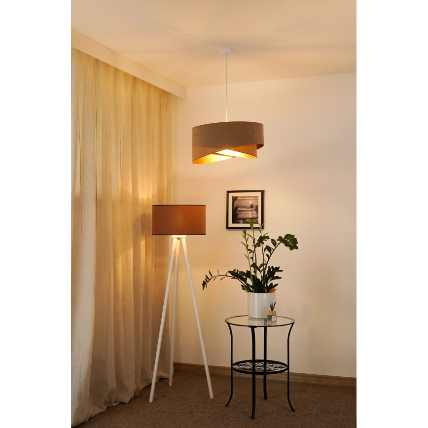 Brilagi - LED Hanglamp aan een koord LYRA 1xE27/15W/230V bruin/goud