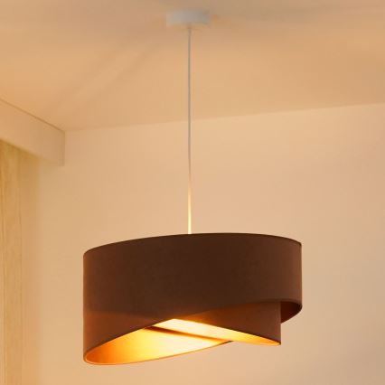 Brilagi - LED Hanglamp aan een koord LYRA 1xE27/15W/230V bruin/goud