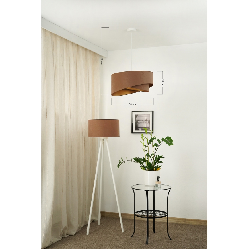 Brilagi - LED Hanglamp aan een koord LYRA 1xE27/15W/230V bruin/goud