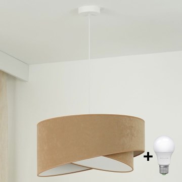 Brilagi - LED Hanglamp aan een koord LYRA 1xE27/15W/230V bruin/wit