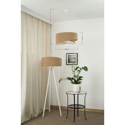 Brilagi - LED Hanglamp aan een koord LYRA 1xE27/15W/230V bruin/wit
