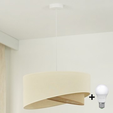 Brilagi - LED Hanglamp aan een koord LYRA 1xE27/15W/230V crème/beige
