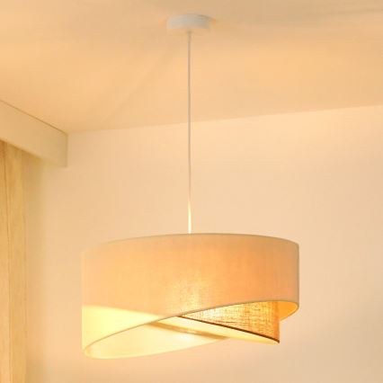 Brilagi - LED Hanglamp aan een koord LYRA 1xE27/15W/230V crème/beige