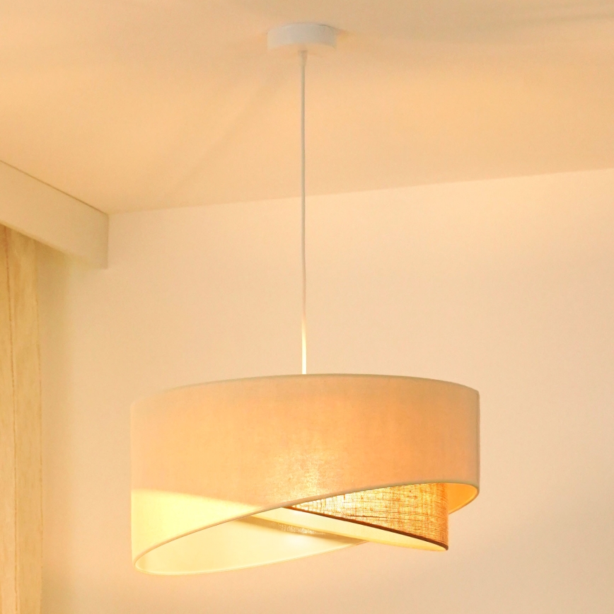 Brilagi - LED Hanglamp aan een koord LYRA 1xE27/15W/230V crème/beige