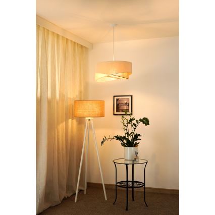 Brilagi - LED Hanglamp aan een koord LYRA 1xE27/15W/230V crème/beige
