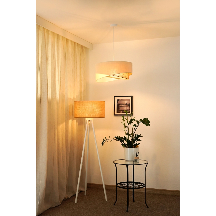 Brilagi - LED Hanglamp aan een koord LYRA 1xE27/15W/230V crème/beige