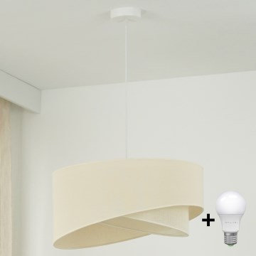 Brilagi - LED Hanglamp aan een koord LYRA 1xE27/15W/230V crème