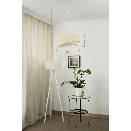 Brilagi - LED Hanglamp aan een koord LYRA 1xE27/15W/230V crème