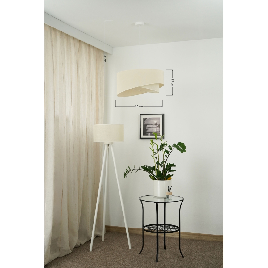 Brilagi - LED Hanglamp aan een koord LYRA 1xE27/15W/230V crème