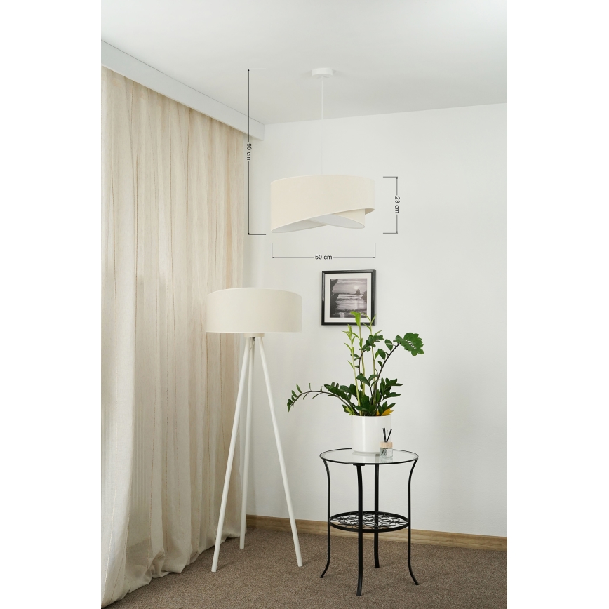 Brilagi - LED Hanglamp aan een koord LYRA 1xE27/15W/230V crème/wit