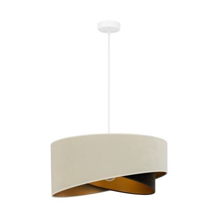 Brilagi - LED Hanglamp aan een koord LYRA 1xE27/15W/230V crème/zwart/goud