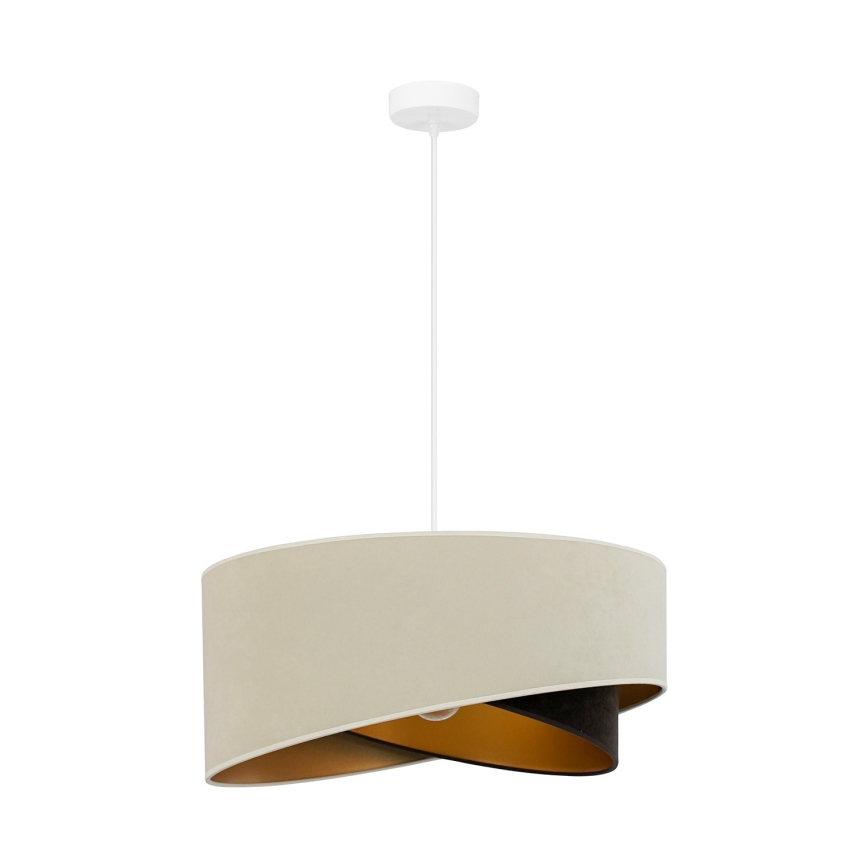 Brilagi - LED Hanglamp aan een koord LYRA 1xE27/15W/230V crème/zwart/goud