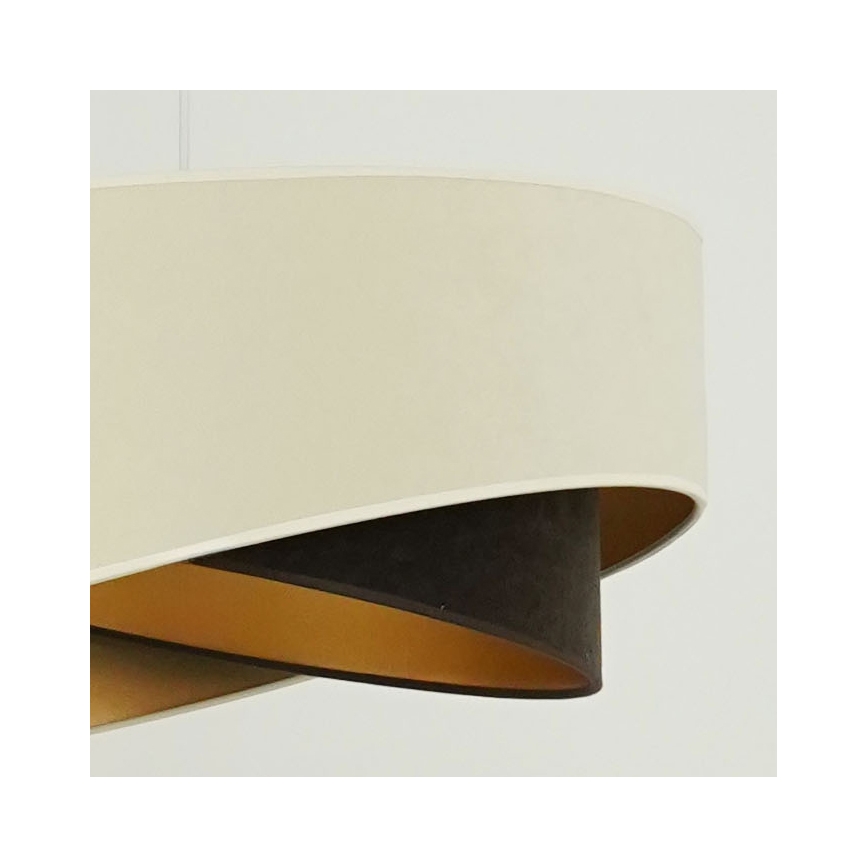 Brilagi - LED Hanglamp aan een koord LYRA 1xE27/15W/230V crème/zwart/goud