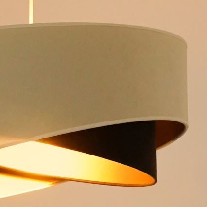 Brilagi - LED Hanglamp aan een koord LYRA 1xE27/15W/230V crème/zwart/goud