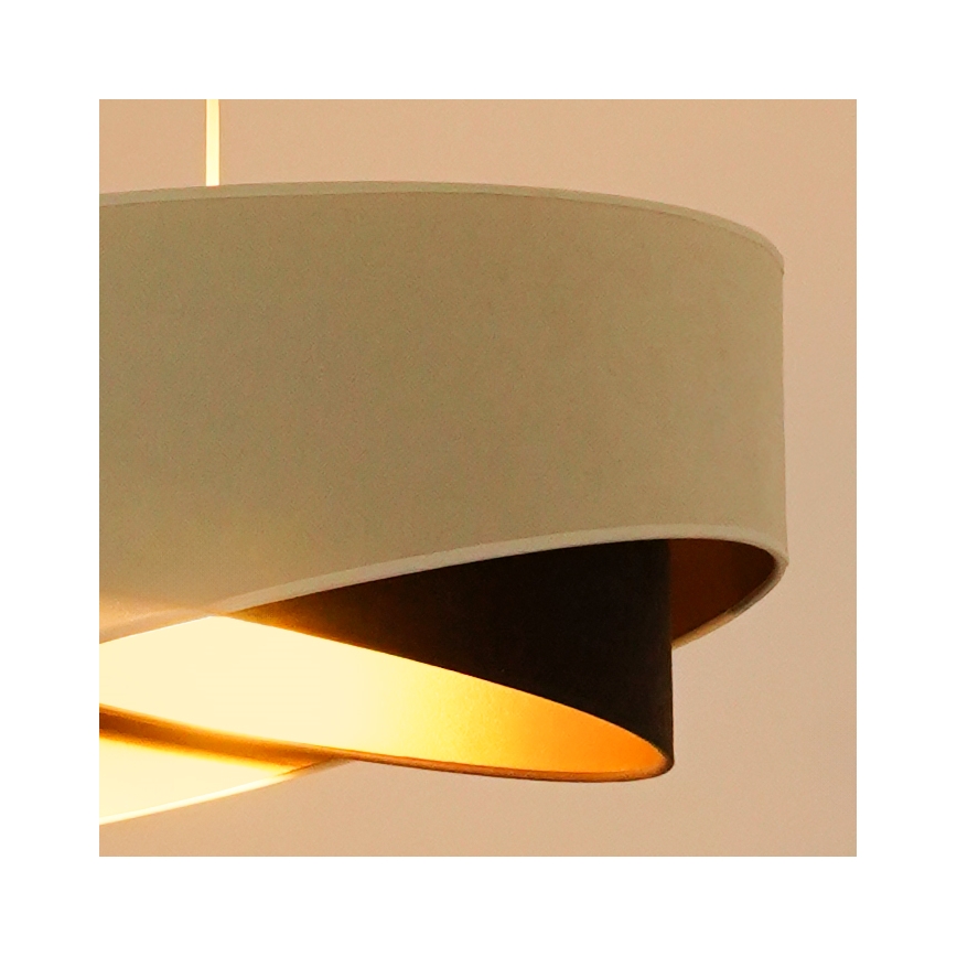 Brilagi - LED Hanglamp aan een koord LYRA 1xE27/15W/230V crème/zwart/goud