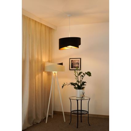 Brilagi - LED Hanglamp aan een koord LYRA 1xE27/15W/230V donkerbruin/goud
