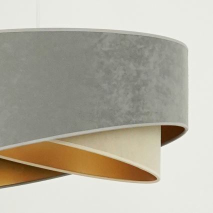 Brilagi - LED Hanglamp aan een koord LYRA 1xE27/15W/230V grijs/beige/goud