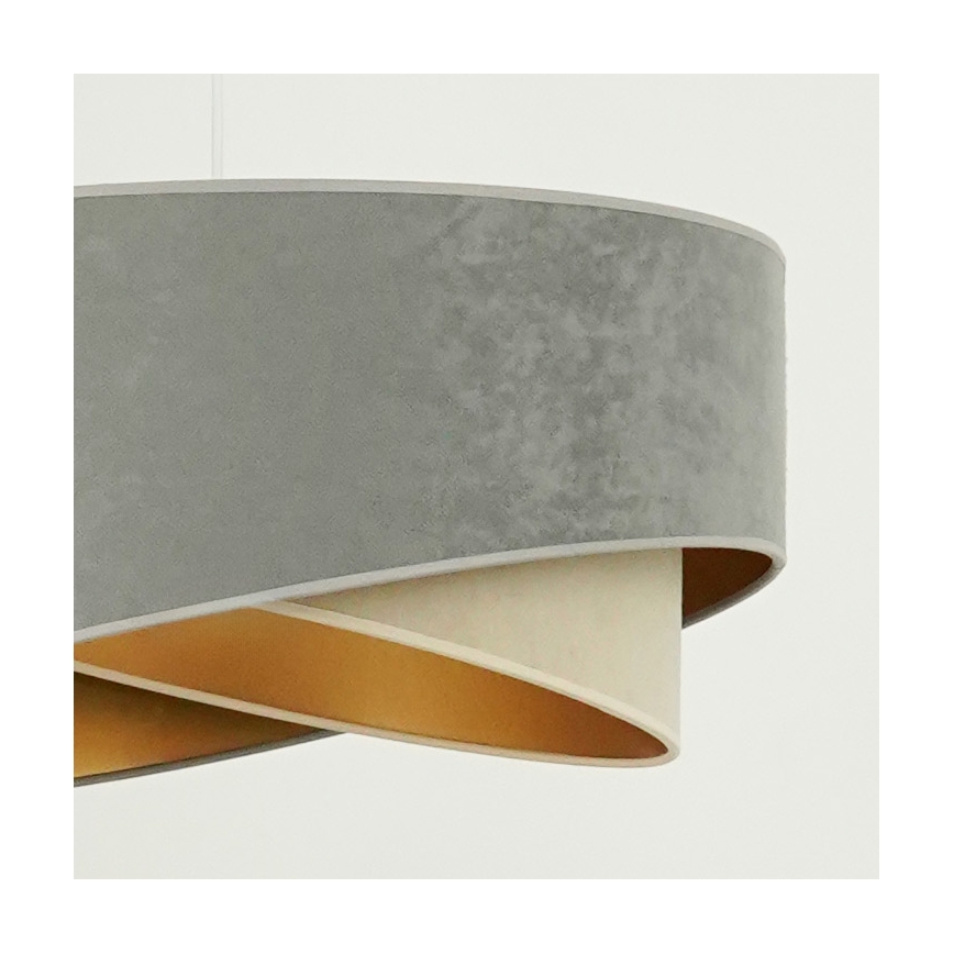 Brilagi - LED Hanglamp aan een koord LYRA 1xE27/15W/230V grijs/beige/goud