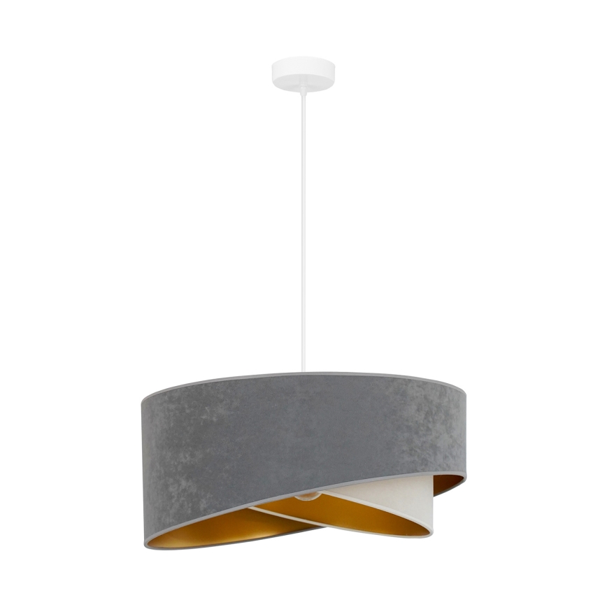 Brilagi - LED Hanglamp aan een koord LYRA 1xE27/15W/230V grijs/crème/goud