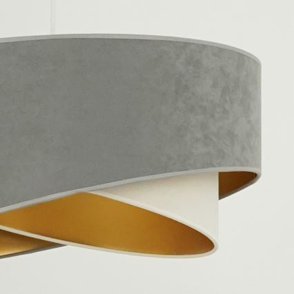 Brilagi - LED Hanglamp aan een koord LYRA 1xE27/15W/230V grijs/crème/goud