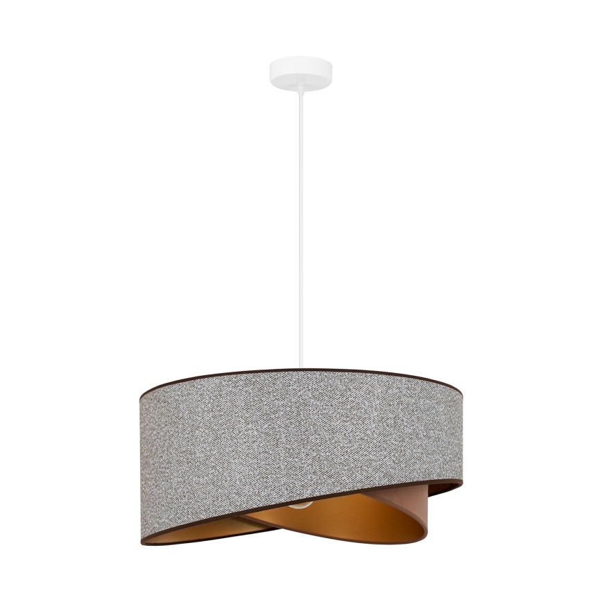 Brilagi - LED Hanglamp aan een koord LYRA 1xE27/15W/230V grijs/crème/goud