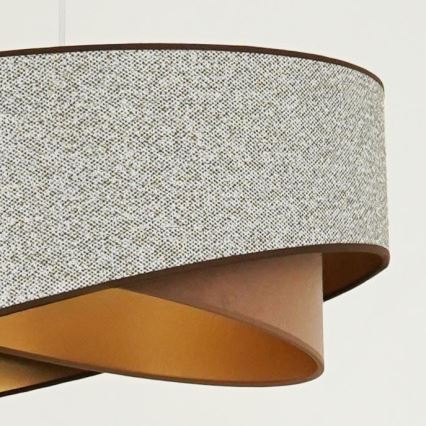 Brilagi - LED Hanglamp aan een koord LYRA 1xE27/15W/230V grijs/crème/goud