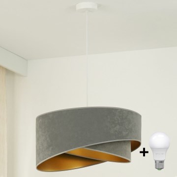 Brilagi - LED Hanglamp aan een koord LYRA 1xE27/15W/230V grijs/goud