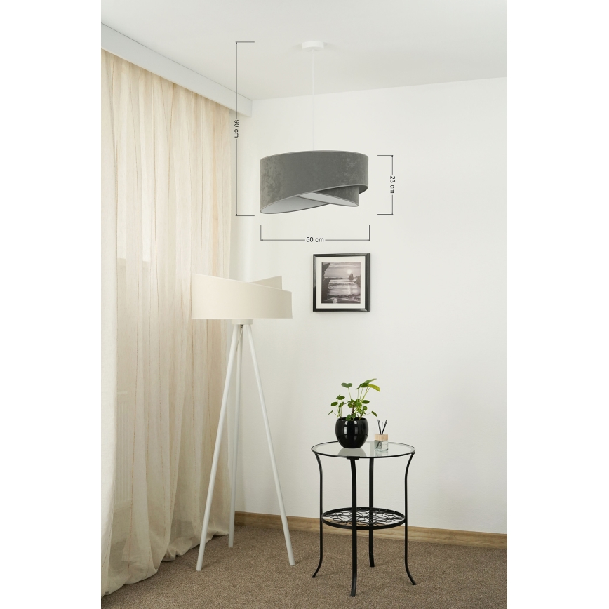Brilagi - LED Hanglamp aan een koord LYRA 1xE27/15W/230V grijs/wit