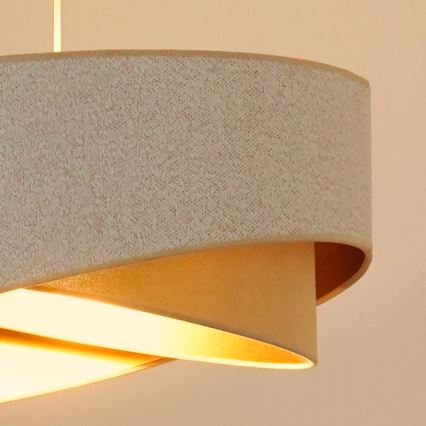 Brilagi - LED Hanglamp aan een koord LYRA 1xE27/15W/230V wit/beige/goud