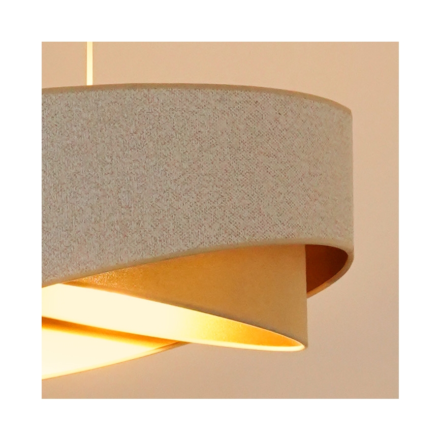 Brilagi - LED Hanglamp aan een koord LYRA 1xE27/15W/230V wit/beige/goud