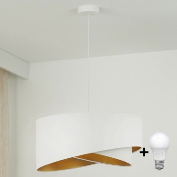 Brilagi - LED Hanglamp aan een koord LYRA 1xE27/15W/230V wit/goud