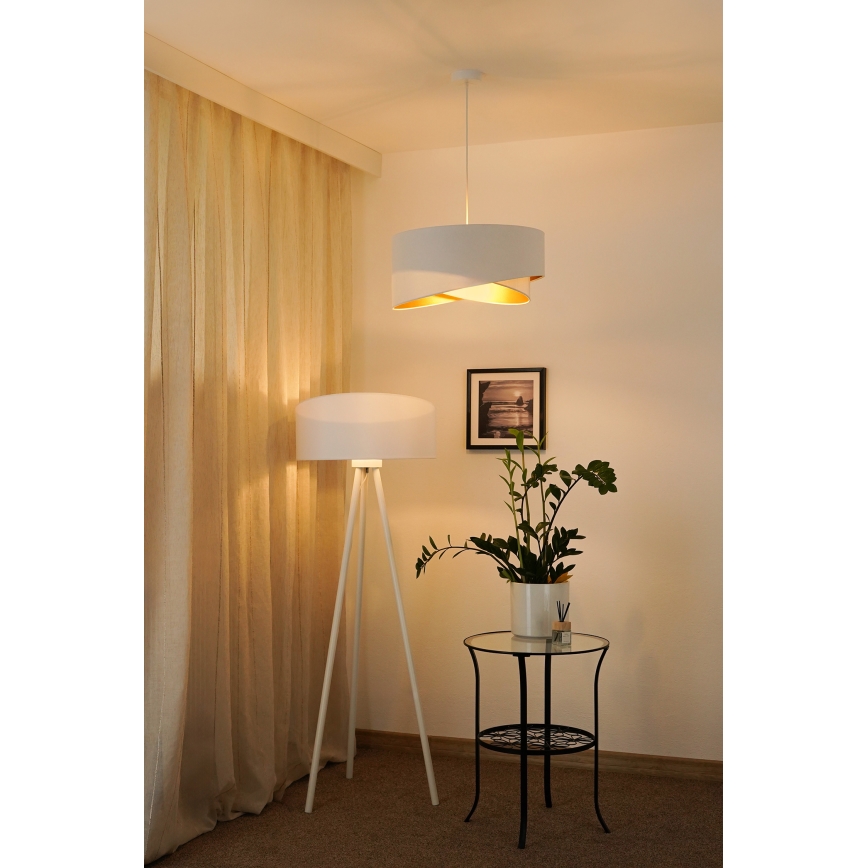 Brilagi - LED Hanglamp aan een koord LYRA 1xE27/15W/230V wit/goud
