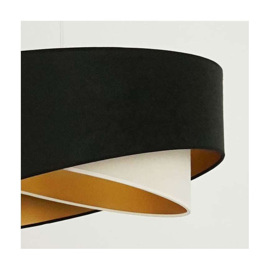 Brilagi - LED Hanglamp aan een koord LYRA 1xE27/15W/230V zwart/crème/goud