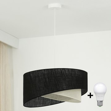 Brilagi - LED Hanglamp aan een koord LYRA 1xE27/15W/230V zwart/crème