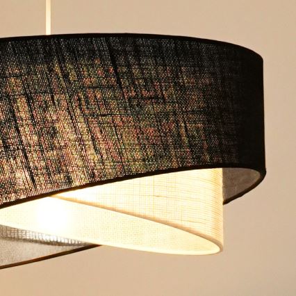 Brilagi - LED Hanglamp aan een koord LYRA 1xE27/15W/230V zwart/crème