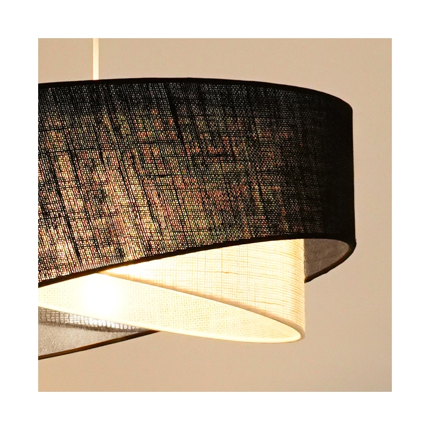 Brilagi - LED Hanglamp aan een koord LYRA 1xE27/15W/230V zwart/crème