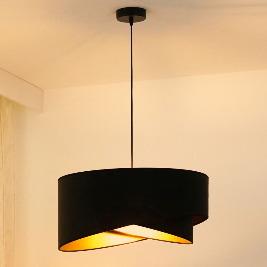 Brilagi - LED Hanglamp aan een koord LYRA 1xE27/15W/230V zwart/goud