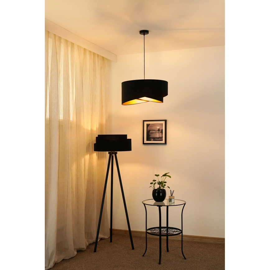 Brilagi - LED Hanglamp aan een koord LYRA 1xE27/15W/230V zwart/goud