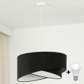 Brilagi - LED Hanglamp aan een koord LYRA 1xE27/15W/230V zwart/wit