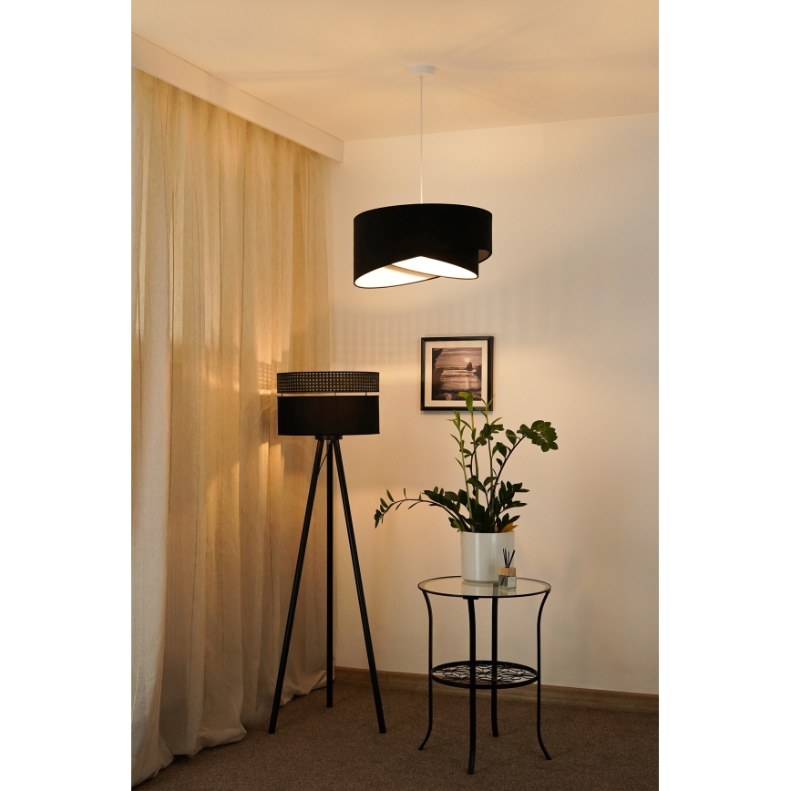Brilagi - LED Hanglamp aan een koord LYRA 1xE27/15W/230V zwart/wit