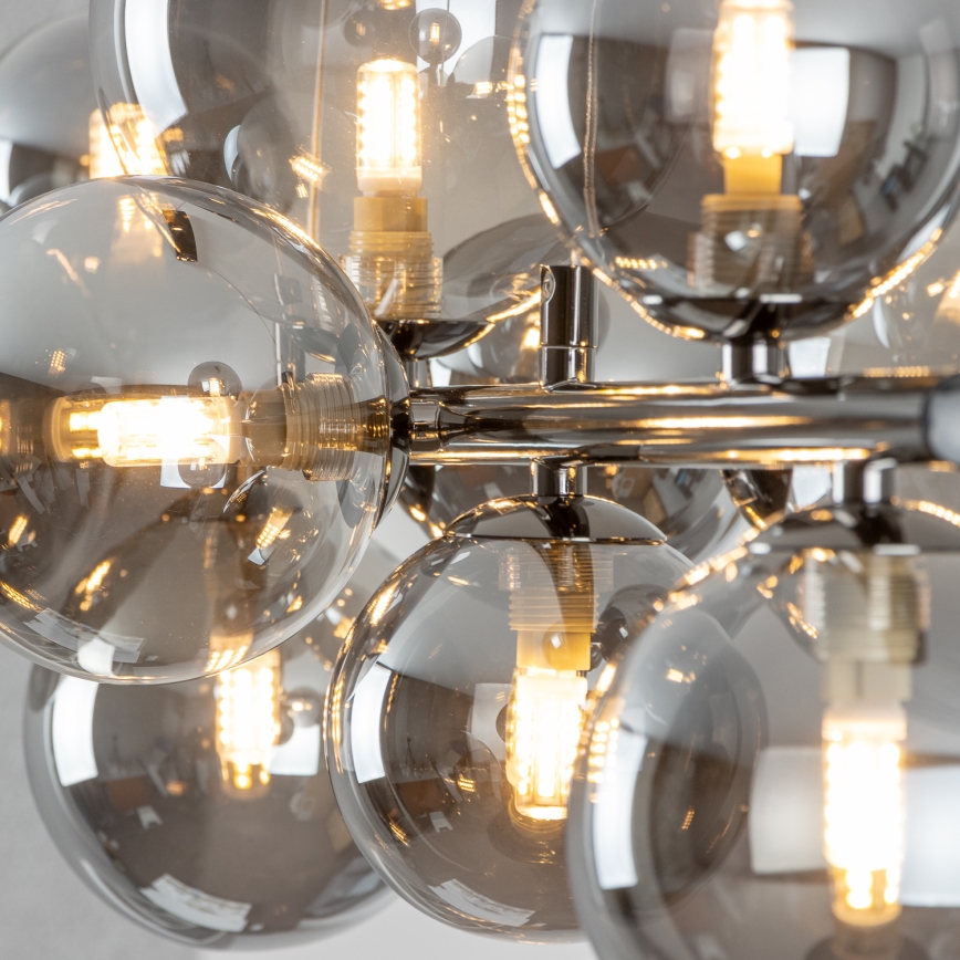 Brilagi - LED Hanglamp aan een koord MILLA 10xG9/3W/230V glanzend chroom/gerookt