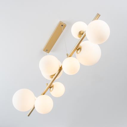 Brilagi - LED Hanglamp aan een koord MILLA 10xG9/3W/230V goud/wit