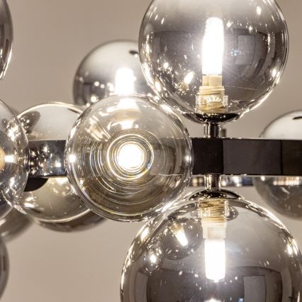 Brilagi - LED Hanglamp aan een koord MILLA 15xG9/3W/230V glanzend chroom/gerookt